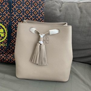 Tory Burch bucket bag french gray new with tags